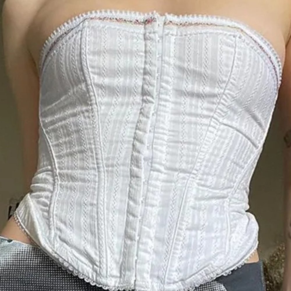 Lace Embroidered Corset Top